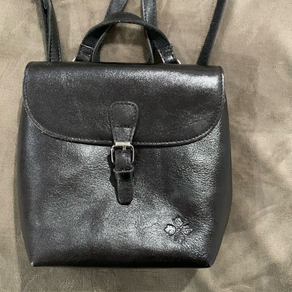 Patricia Nash - Vatoni Convertible Black Leather Backpack